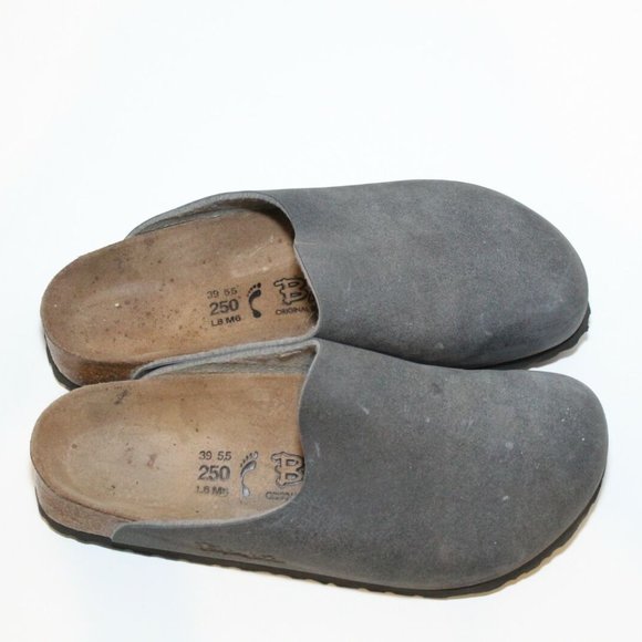 Birks Birkenstock Amsterdam Mules Slides Slip on Shoes Gray Womens Size 8 H12238 - Picture 5 of 8